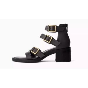 Rag & Bone Fallon Sandals block heel, multi-strap design & brass buckles Sz.9.5